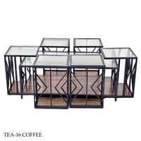 طقم طاولة زجاج عدة ألوان