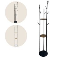 علاقة ملابس مع ارفف عدة الوان