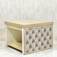 طاوله مكتب لون خشبي