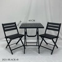 كرسي قابل للطي لون أسود