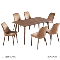 طقم طاولة طعام بني 6و4 كراسي