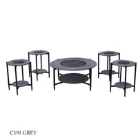 طقم طاولات خشبي راتان عدة ألوان