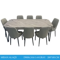 طقم طاولة طعام رمادي 4و6و8 كراسي