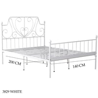 سرير معدن أبيض 180و140و120و90 سم