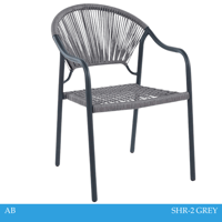 كرسي مزود بحبل لون رمادي