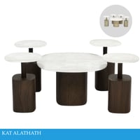 طقم طاولات وسط عدة الوان