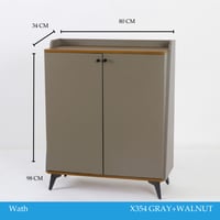 دولاب بوفيه رمادي 80 سم