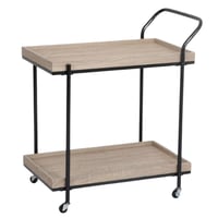 عربة تقديم خشبي فاتح