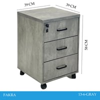 كمودينة خشب 3 أدراج متحركة عدة ألوان