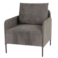 كرسي قماش مفرد رمادي