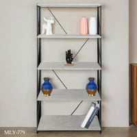 رف خشب عدة أرفف والوان