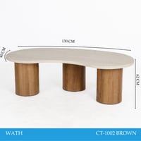 طاولات وسط خدمة مودرن لون بني