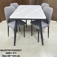 طقم طاولة طعام رخام 4و6 كراسي رمادي