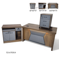 طقم مكتب فاخر مع سكرتارية 140و160 سم