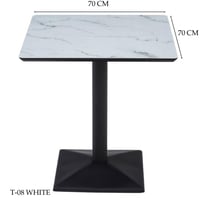 طاوله كوفي 60و70 سم لون ابيض