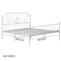 سرير معدن أبيض 180و140و120و90 سم