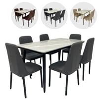 طقم طاولات رخام 6و4 كراسي عدة الوان