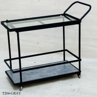 عربية خشب مع زجاج عدة ألوان