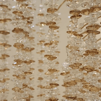 ثريا كريستال شفاف + عسلي