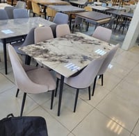 طقم طاولات طعام رخام 6و4كراسي عدة الوان