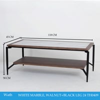 طاولة خدمة 120 سم خشبي وأبيض