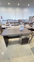مكتب مودرن 120 سم لون بني غامق