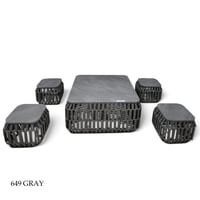 طقم طاولات خدمة خشب وقماش عدة ألوان