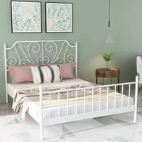 سرير معدن أبيض 180و140و120و90 سم