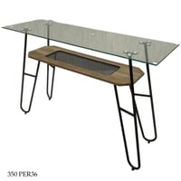 مدخل زجاج وراتان عدة ألوان