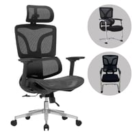 كرسي مكتب دوار وثابت فخم لون اسود