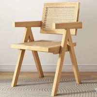 طقم 2 كراسي خشب راتان