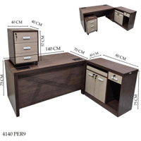 طقم مكتب مع سكرتارية عدة مقاسات عدة الوان