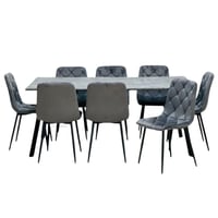 طقم طاولة طعام 4و6و8 كراسي رمادي