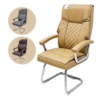 طقم 2 كراسي ثابت جلد عدة ألوان