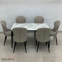 طقم طاولة طعام رخام 4و6 كراسي عدة ألوان