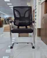 كرسي مكتب دوار وثابت فخم لون اسود