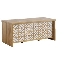 طاولة مكتب فخمة مع ادراج لون خشبي 140و120 سم