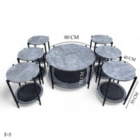 طقم طاولات وسط راتان عدة الوان