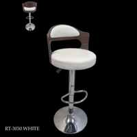 كرسي بار جلد ظهر خشب عدة الوان