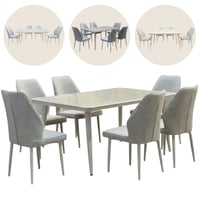 طقم طاولة طعام رخام 4و6 كراسي عدة ألوان