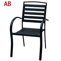 كرسي حديقة حديد لون اسود