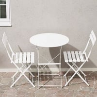 طقم طاوله وكرسيين ابيض