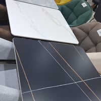 طاولة سيراميك أبيض 60و70 سم