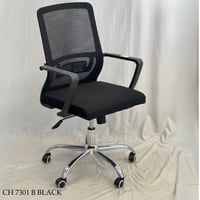 طقم 2 كراسي مكتب دوار وثابت اسود