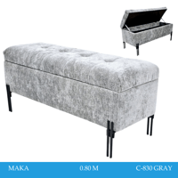 كرسي صندوق بوكليه رمادي عدة مقاسات