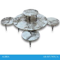 طقم طاولات ارضي وسط عدة الوان