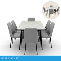 طقم طاولة طعام رخام 4و6 كراسي