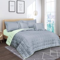 طقم مفارش مضغوط 6 قطعه عدة ألوان