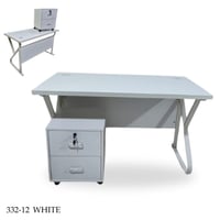 مكتب مع ادراج 120سم عدة الوان