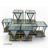 طقم طاولات قزاز وراتان عدة الوان